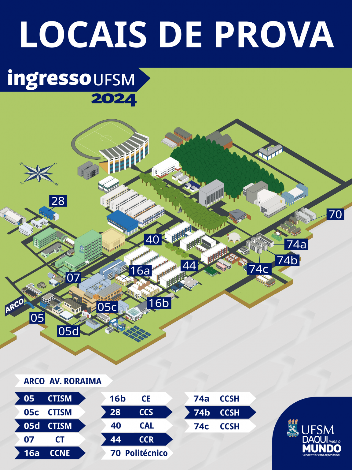 Ufsm Divulga Locais De Prova Do Vestibular E Pss Ufsm