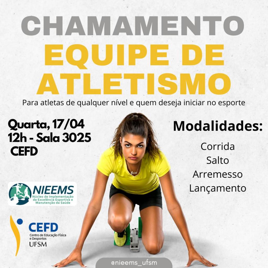 Nieems Publica Chamamento Para Composi O De Equipe De Atletismo Da