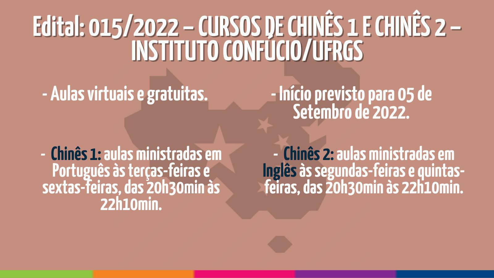 Instituto Confúcio da UFRGS abre duas turmas de chinês dedicadas à