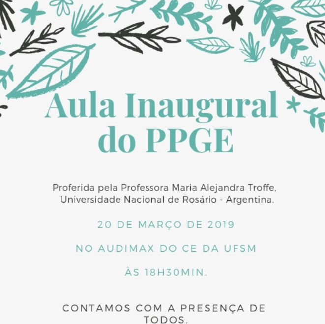 Aula Inaugural Ppge Convite Aos Acad Micos Do Curso De Pedagogia