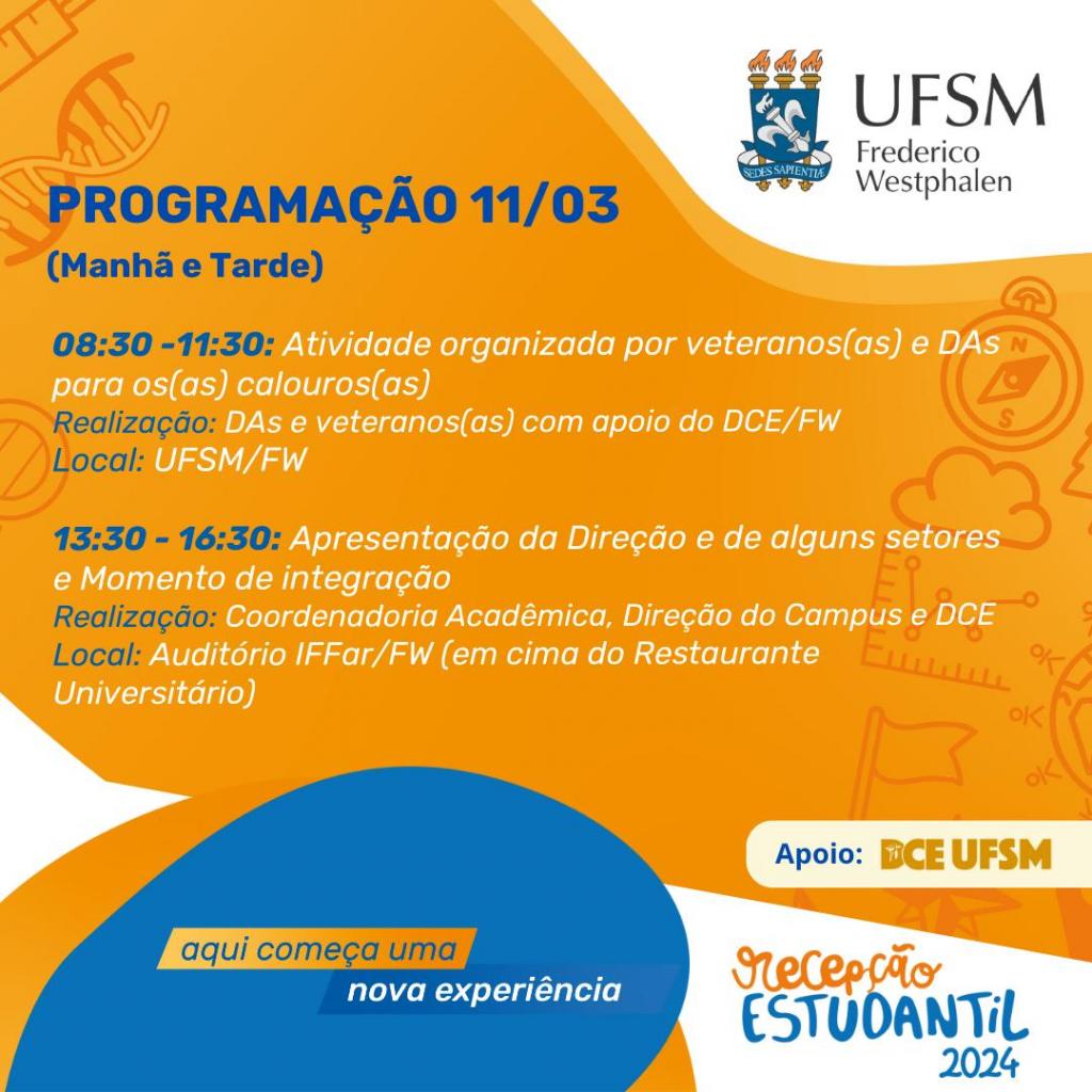 Recepção Institucional da UFSM 2024 UFSM