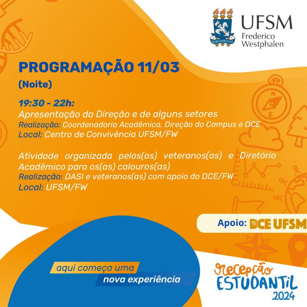 Recepção Institucional da UFSM 2024 UFSM