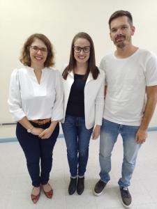 Prof. Dra. Rosana Soares Campos, Acad. Isabel Graciele Padoin e Prof. Dr. Matheus Müller Schwanz