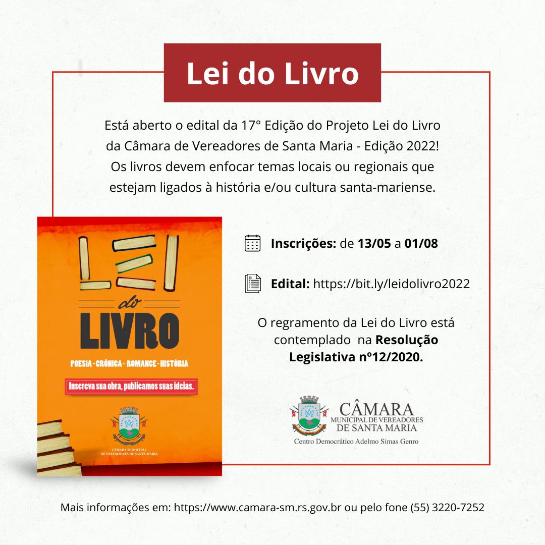 Edição do Projeto Lei do Livro CE