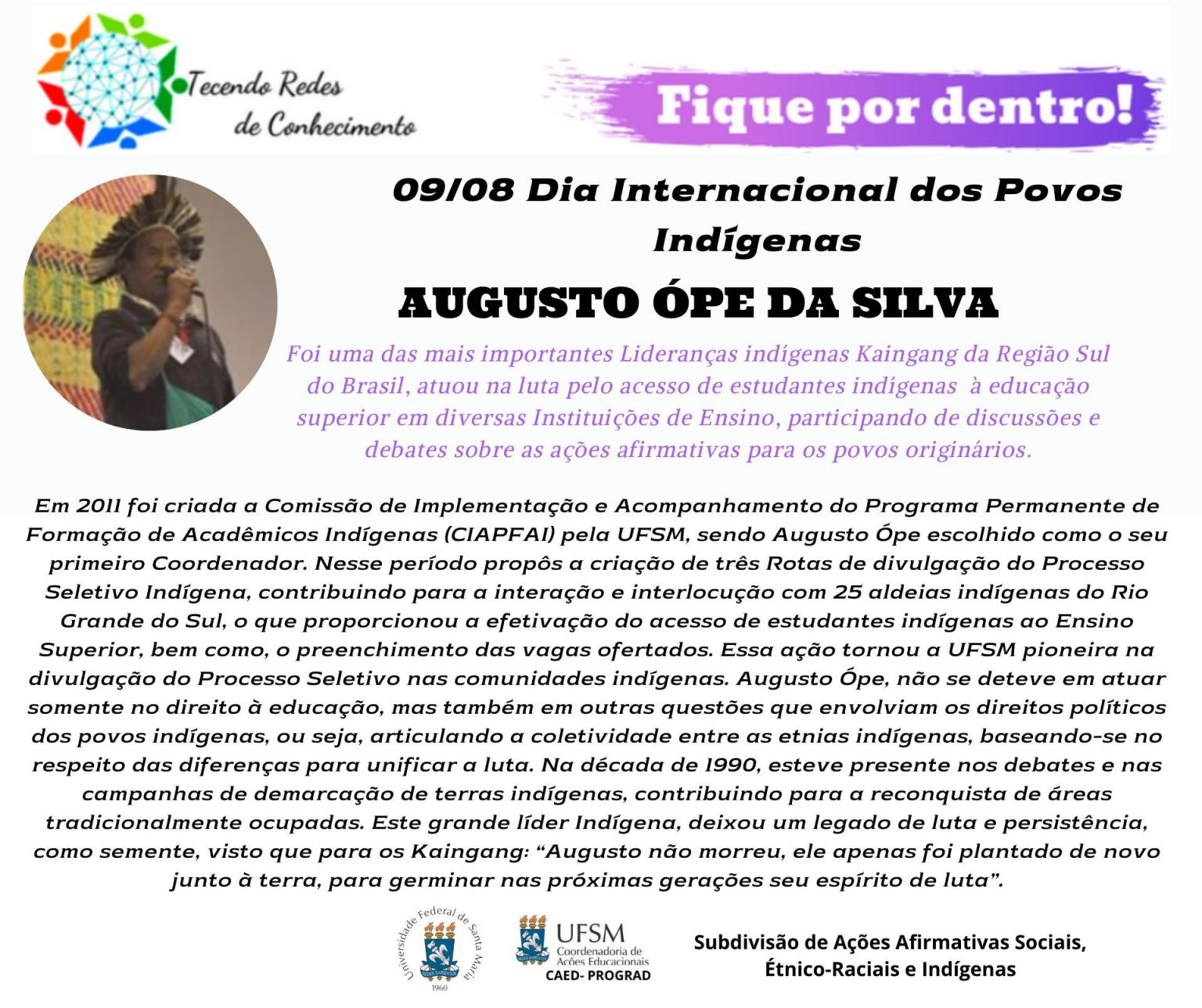 De Agosto Dia Internacional Dos Povos Ind Genas Caed