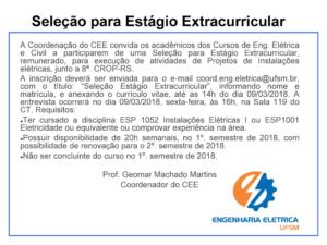 ESTAGIO EXTRACURRICULAR CEE