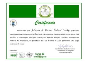 Enfermagem do Unicerp recebe certificado do IFTM pelos cursos ministrados  para seus alunos