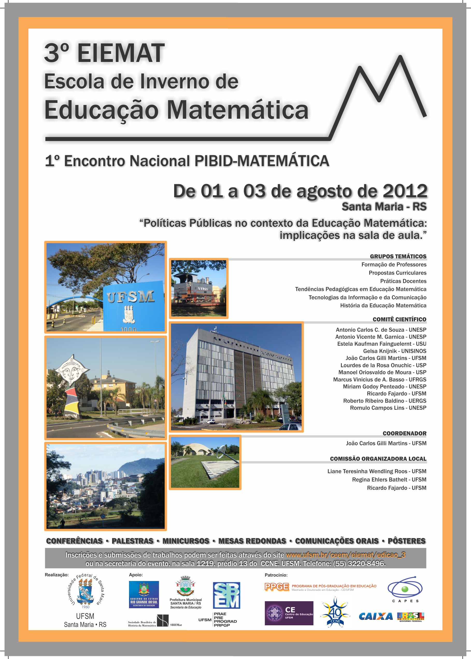 PIBID Matemática UFSM, Santa Maria RS