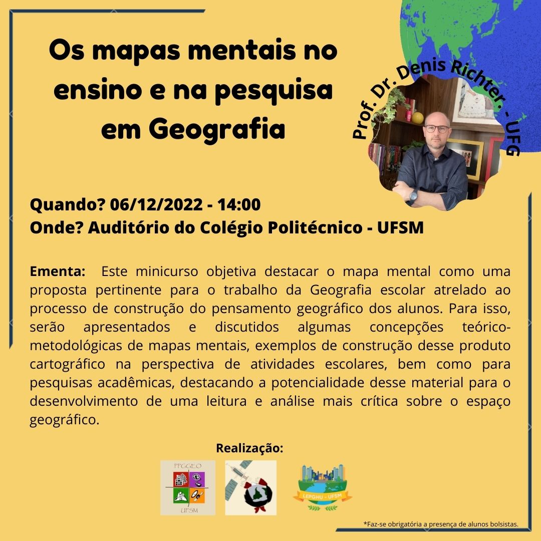 Minicurso: Os Mapas Mentais No Ensino E Na Pesquisa Em Geografia – PPGGEO