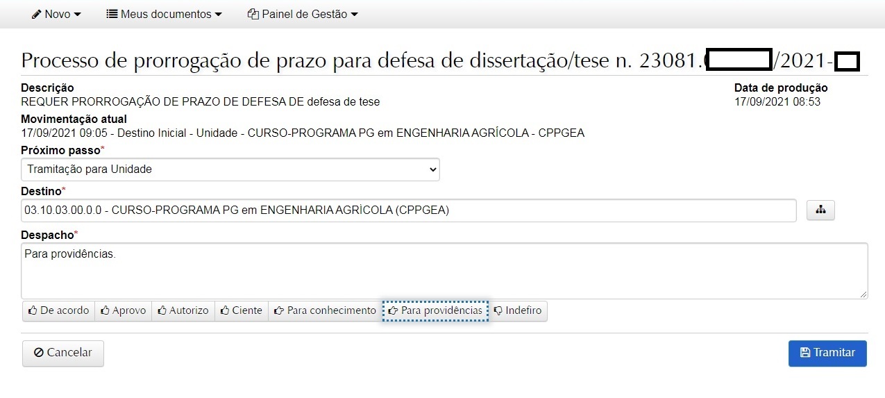 Solicitação De Prorrogação De Prazo Para Defesa De Dissertação Ou Tese Ppgea 7995