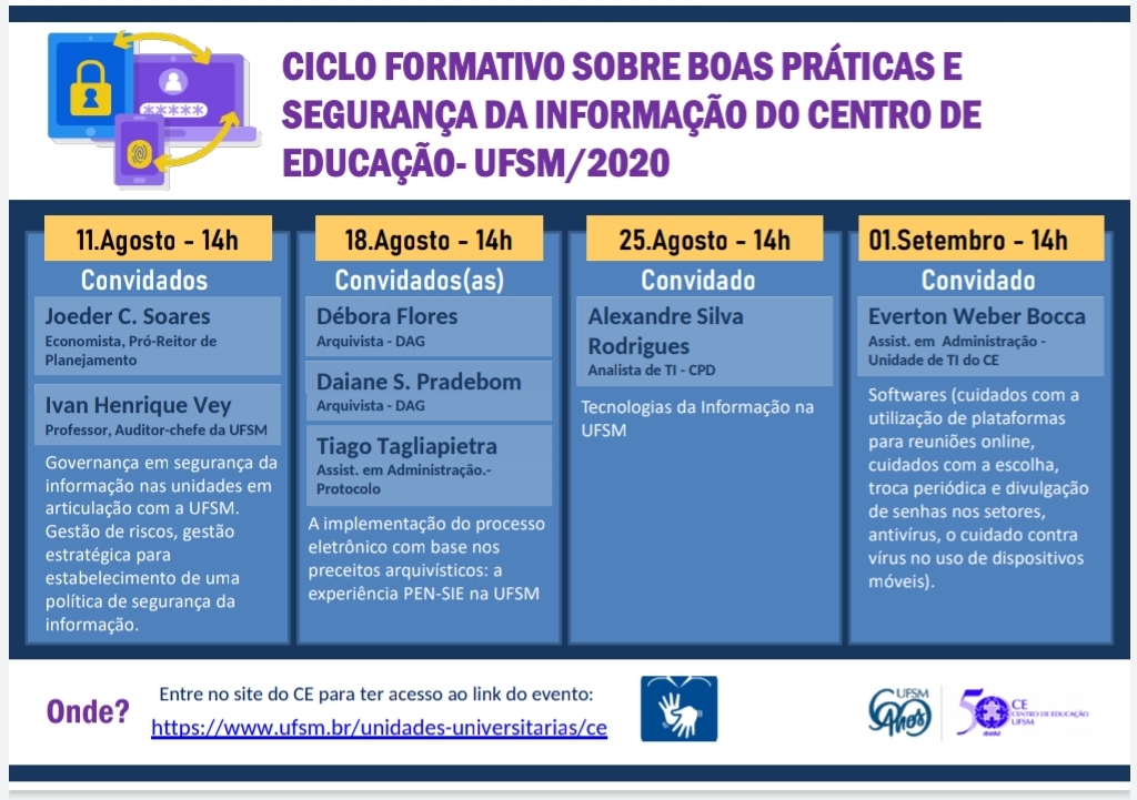 AtenÇÃo Convite Ciclo Formativo Sobre Boas Práticas E Segurança Da Informação Do Centro De 0457