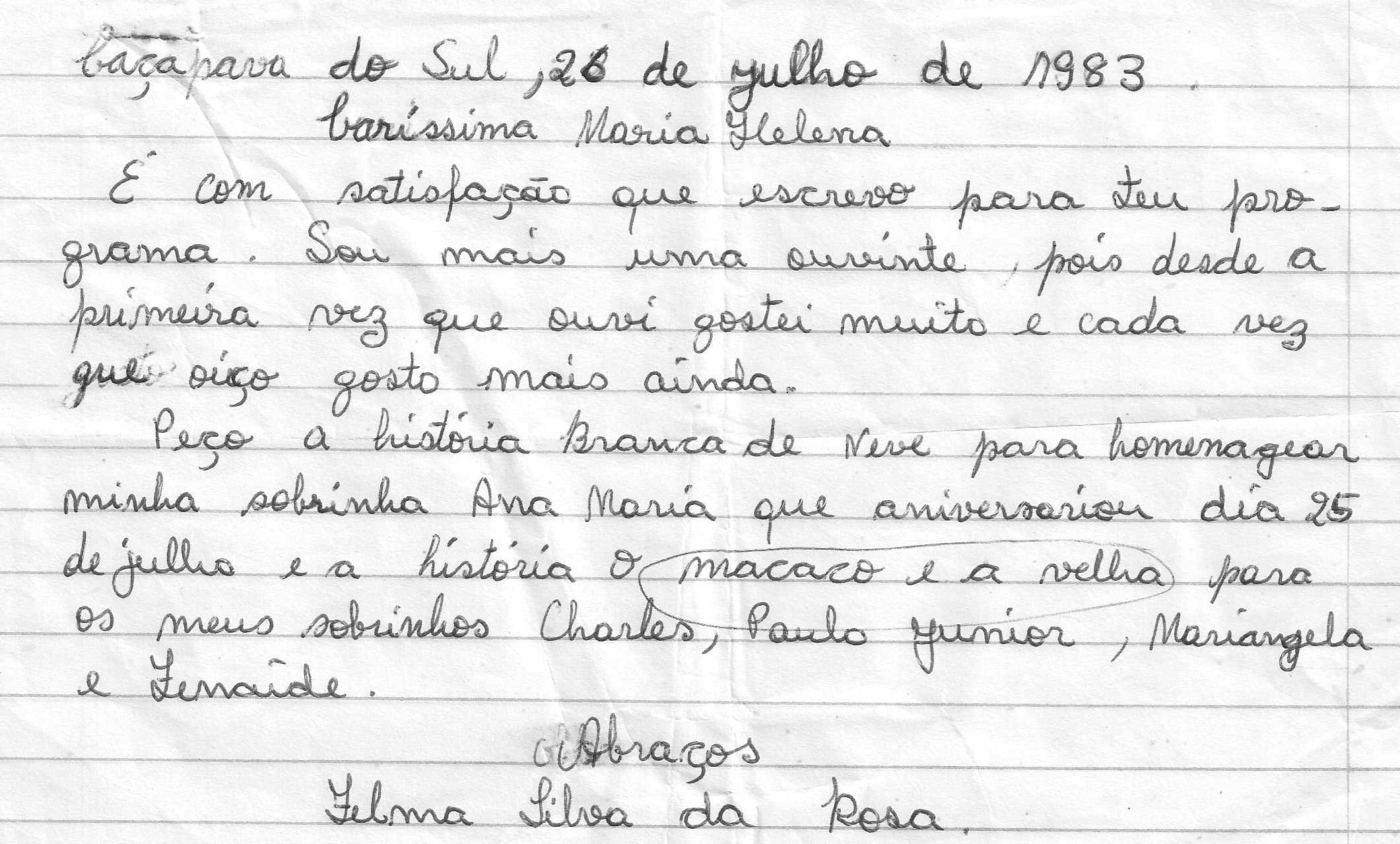 Especial 50 Anos Confira Carta Escrita Nos Anos 70 Para O