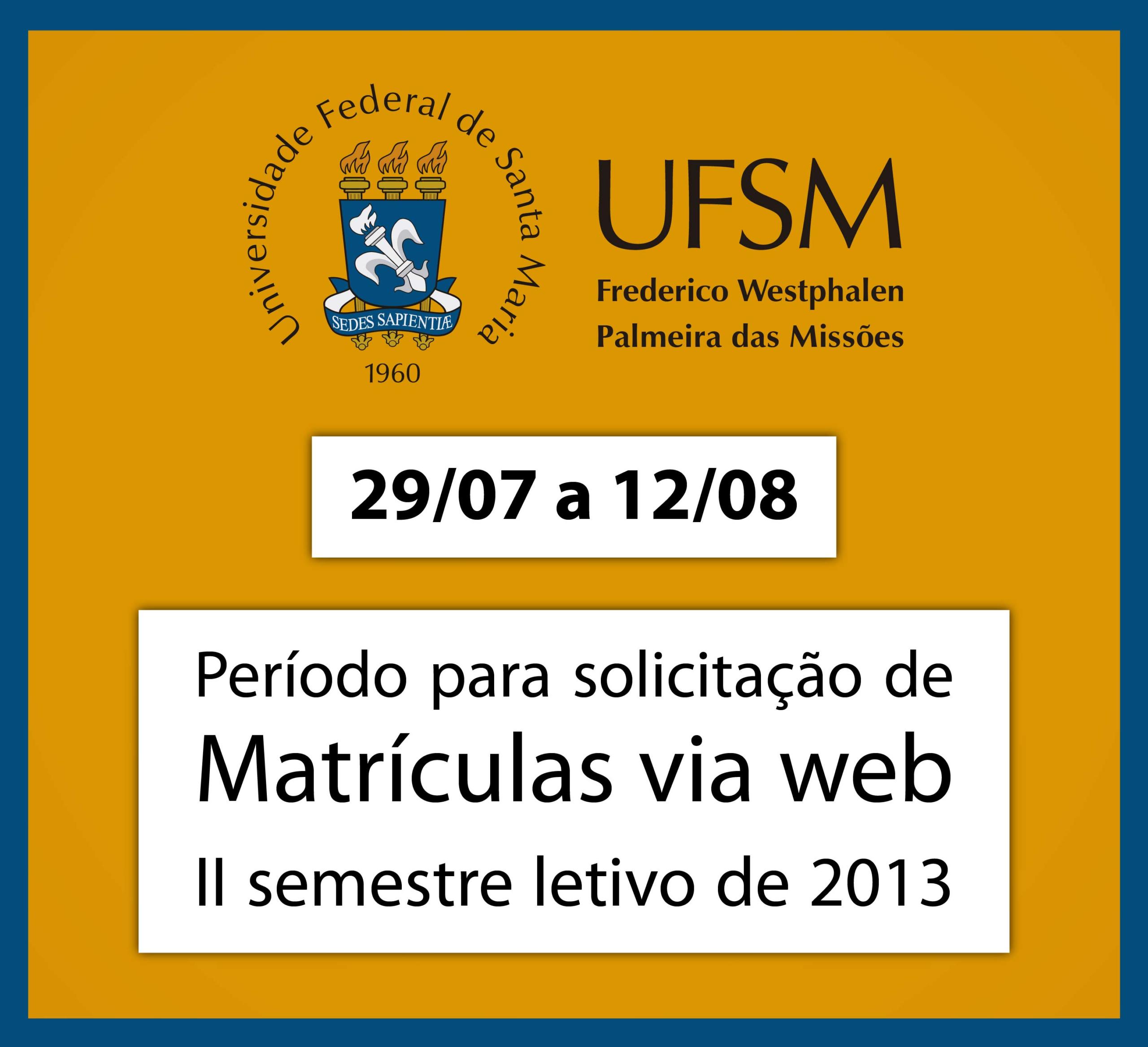 Matrículas II semestre 2013